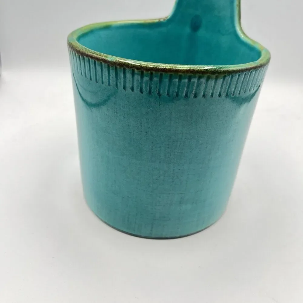 Crate And Barrel Container Blue Ceramic